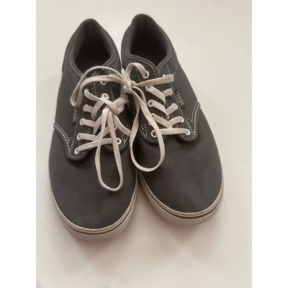 Vans‎ Atwood Low Charcoal Grey Canvas Skate Shoes Womens 7.5 500714